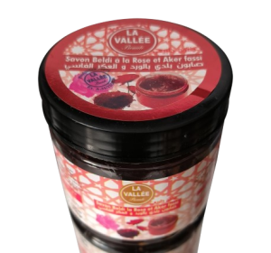 Jabón negro con aker fassi y rosa